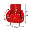 Ver imagem 1 de Capa Poltrona Sala.:vermelho