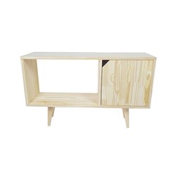 Rack Retrô Balneário com Porta 62Ax100Lx28P em Madeira de Pinus - NATURAL - 4