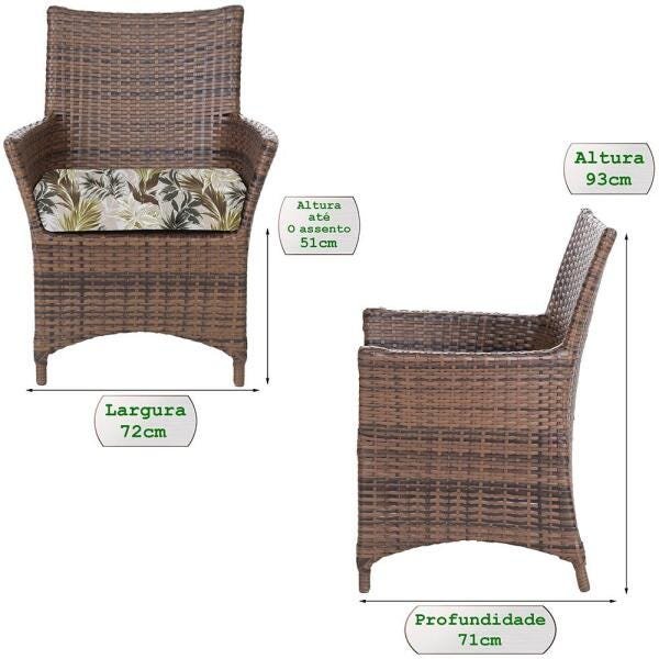 3 Poltronas Topazio Varanda Jardim Sacada Area Aluminio Fibra Argila A14 - 2