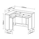 Ver imagem 4 de Balcão de Atendimento para Recepção em L Unik A02 Nogal Preto - Lyam Decor