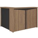Ver imagem 1 de Balcão de Atendimento para Recepção em L Unik A02 Nogal Preto - Lyam Decor