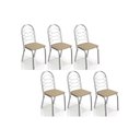Ver imagem 1 de Kit 6 Cadeiras de Cozinha Holanda C009 6 Un Cromada/nude 16 - Kappesberg
