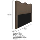 Ver imagem 5 de Cabeceira Solteiro Bari P02 90 cm Para Cama Box Suede Marrom