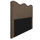 Ver imagem 1 de Cabeceira Solteiro Bari P02 90 cm Para Cama Box Suede Marrom