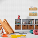 Ver imagem 2 de Papel de Parede Vinílico Sonhos Ref 4222 Quadriculado Cinza Claro 52cm X 10m