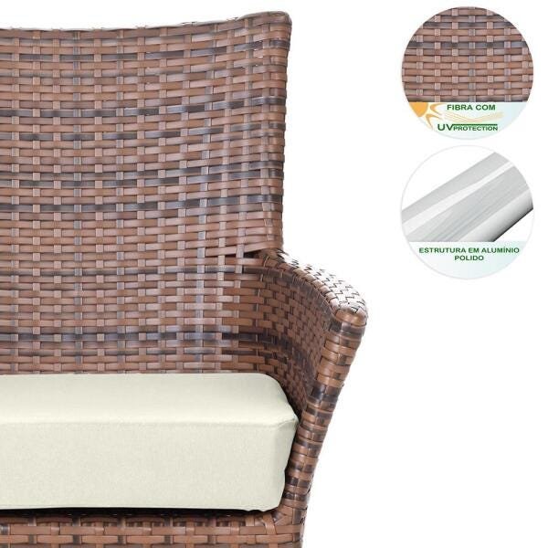 4 Poltronas Topazio Varanda Jardim Sacada Area Aluminio Fibra Argila A34 - 3