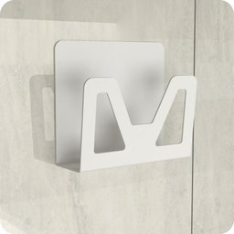 Porta Bucha de Banho e Gillette Adesivo Branco Elg - 4