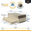 Ver imagem 7 de Cama Box com Colchão de Molas Ensacadas Ortobom Airtech Springpocket + Auxiliar Unique Solteiro 88cm