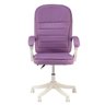 Cadeira de Escritório Prisma Base Branca Diretor - Lilás - 2
