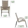 2 Cadeira Cravo Area Varanda Jardim Ferro Fibra Capuccino - 2