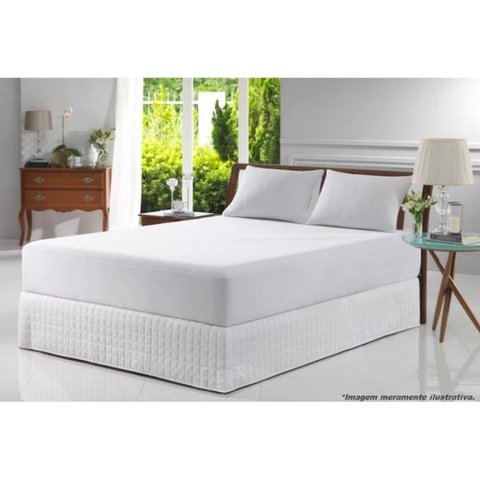 Protetor de Colchão Castor Casal Impermeável + Saúde Premium Percal 140x190x50cm