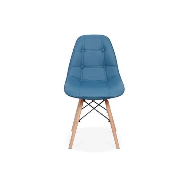 Conjunto Mesa de Jantar Maitê 80cm Preta com 4 Cadeiras Charles Eames Botonê - Turquesa - 3