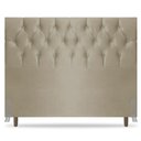 Ver imagem 1 de Cabeceira Cama Box Casal Queen Size Madrid 160cm Suede Bege
