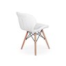 Conjunto Mesa de Jantar Maitê 80cm Preta com 4 Cadeiras Eames Eiffel Slim - Branca - 4