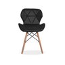Conjunto Mesa de Jantar Maitê 80cm Preta com 4 Cadeiras Eames Eiffel Slim - Preta - 3