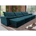Ver imagem 1 de Sofá Retrátil e Reclinável 4,15m Molas Ensacadas Cama Inbox Big Space com Bordado 3d Velusoft