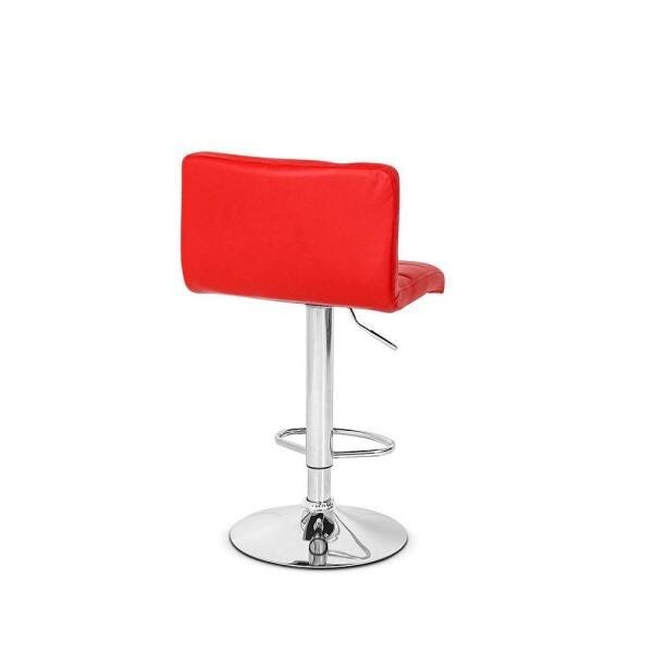 Conjunto Mesa Bistrô Geovana 60cm Branca com 2 Banquetas Gomos - Vermelha - 5