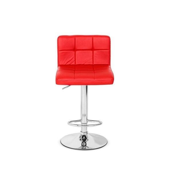 Conjunto Mesa Bistrô Geovana 60cm Branca com 2 Banquetas Gomos - Vermelha - 3