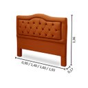 Ver imagem 3 de Cabeceira Cama Box King Size Estofada Madeira Belinha:terracota