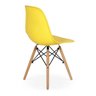 Conjunto Mesa de Jantar Maitê 80cm Branca com 4 Cadeiras Charles Eames - Amarela - 3