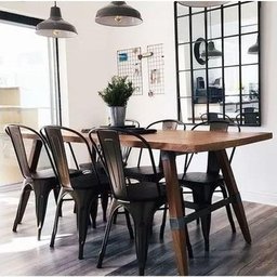 Kit 5 Cadeiras Tolix Iron Metal Aço Industrial Preta !! - 10