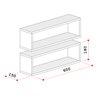 Par de Nichos Retangular P15cm Minimalista Branco Mdf Organizador Dormitorio Bebe Infantil Kids - 2