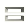 Par de Nichos Retangular P15cm Minimalista Branco Mdf Organizador Dormitorio Bebe Infantil Kids - 4
