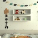 Ver imagem 1 de Par de Nichos Retangular P15cm Minimalista Branco Mdf Organizador Dormitorio Bebe Infantil Kids