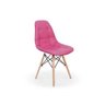 Conjunto Mesa de Jantar Maitê 80cm Preta com 4 Cadeiras Charles Eames Botonê - Rosa - 2