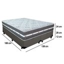Ver imagem 3 de Cama Box Casal Bipartido Sintético + Colchão Anjos Black Graphite Molas Ensacadas 138cm Suporta At