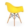 Kit 2 Cadeiras Charles Eames Wood - Daw - com Braço - Design - Amarela - 3