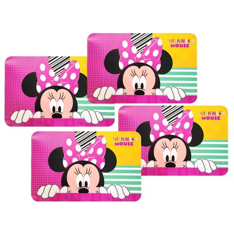 Jogo Americano Infantil Minnie Mouse Disney 43x28cm 4 Peças - Tuut