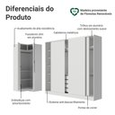 Ver imagem 5 de Guarda-roupa Modulado Neo + Guarda-roupa Royale 3 Portas de Correr Branco Madesa