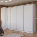 Ver imagem 1 de Guarda-roupa Modulado Neo + Guarda-roupa Royale 3 Portas de Correr Branco Madesa