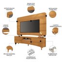Ver imagem 3 de Painel TV 80 pol 200cm Arven e Rack Sala Yang Cinamomo H01 - Mpozenato