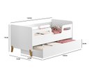 Ver imagem 2 de Cama Infantil Montessoriana Cecilia Branco com Proteção Lateral Auxiliar Sapateira + 1 Colchão