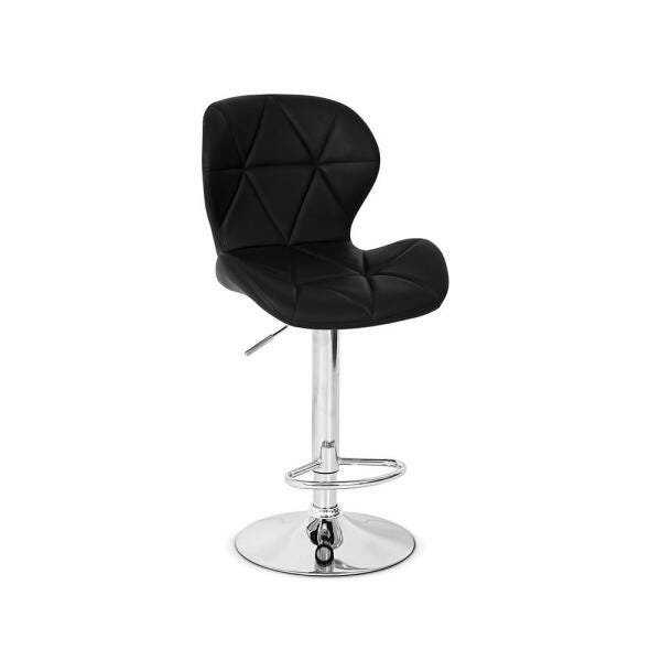 Conjunto Mesa Bistrô Geovana 60cm Preta com 2 Banquetas Slim - Preta - 2