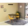 Conjunto de Mesa 120 x 75 Preta + 2 Cadeiras Botonê - Amarela - 2