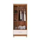 Ver imagem 3 de Guarda Roupa Solteiro 3 Portas 1 Gaveta 75 cm Amêndola Off White Prince Demóbile