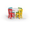Conjunto Mesa 60x60 com 4 Cadeiras Infantil Colorido I - Disamóveis - 1