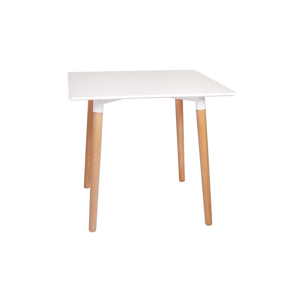 Kit Mesa Jantar Eiffel 80x80 Branca + 2 Cadeiras Charles Eames - Turquesa - 2