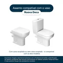 Ver imagem 2 de Assento Sanitário Poliéster Soft Close Nuova Preto para Vaso Deca com Ferragem Dourada