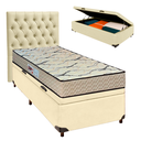 Ver imagem 1 de Kit Cama Box Bau + Cabeceira + Colchão Solteiro D33 - Maxsono - Paropas