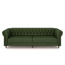 Ver imagem 6 de Conjunto de Sofá Sala de Estar Stanford Chesterfield 2 e 3 Lugares 180cm/260cm Pés Madeira Couro Ver