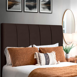 Cabeceira Queen Estofada 160cm Slim Veludo com Frames:marrom - 1