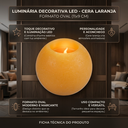 Ver imagem 7 de Cachepot LED Oval Pequeno com Acabamento em Cera Laranja - 11x9 cm