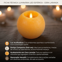 Ver imagem 5 de Cachepot LED Oval Pequeno com Acabamento em Cera Laranja - 11x9 cm