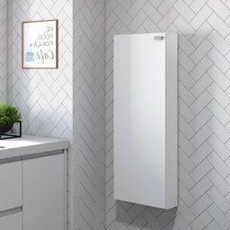 Armário Aéreo de Cozinha 1 Porta Branco Carraro - 1