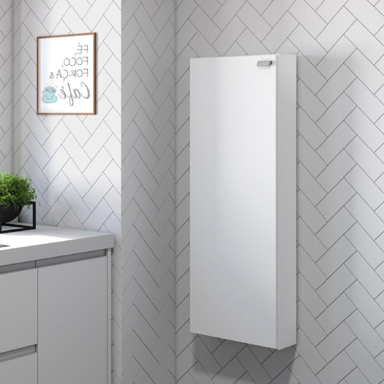 Armário Aéreo de Cozinha 1 Porta Branco Carraro