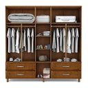 Ver imagem 2 de Guarda-Roupa Casal com Espelho 5 Portas Chicago Atraente Móveis
